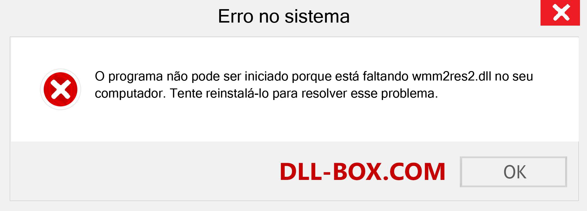 Arquivo wmm2res2.dll ausente ?. Download para Windows 7, 8, 10 - Correção de erro ausente wmm2res2 dll no Windows, fotos, imagens