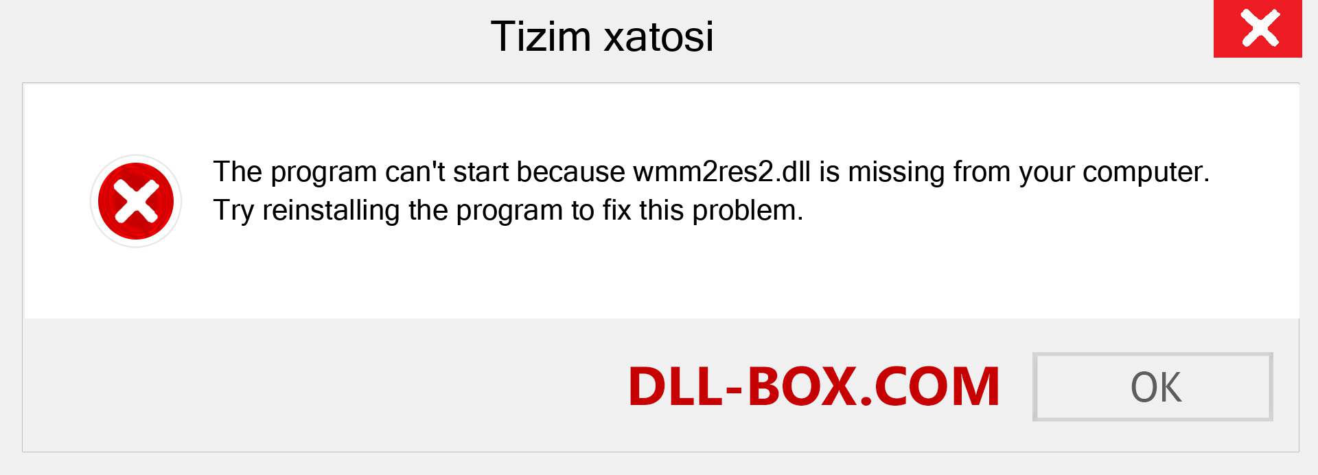 wmm2res2.dll fayli yo'qolganmi?. Windows 7, 8, 10 uchun yuklab olish - Windowsda wmm2res2 dll etishmayotgan xatoni tuzating, rasmlar, rasmlar